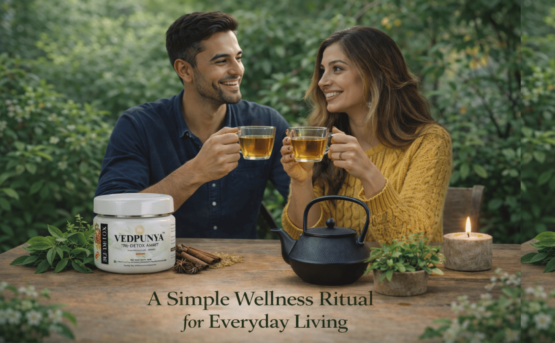 VEDPUNYA TRI-DETOX AMRIT Herbal Tea — 13-Herb Blend