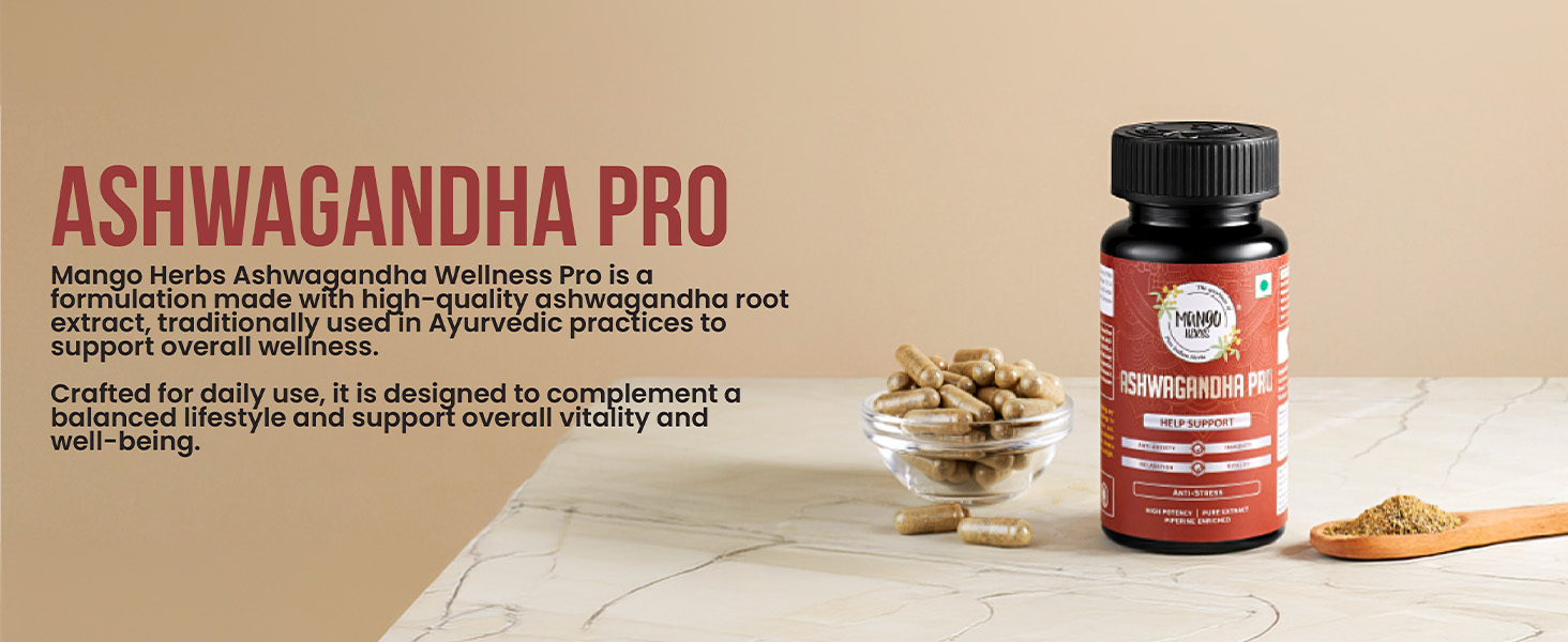 Ashwagandha Pro | 100% Root Extract with Piperine | Supports Stress, Energy, Immunity & Vitality | 90 Veg Capsules