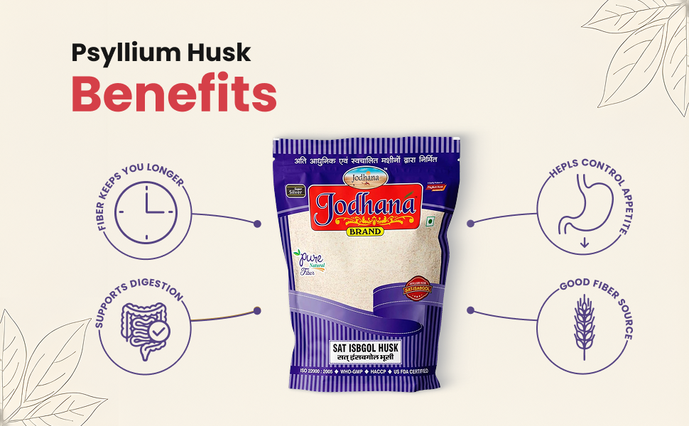 Psyllium Husk 100g (Sat-Isabgol) | 100% Natural Soluble Fiber Supplement | Supports Gut Health & Regular Bowel Movements
