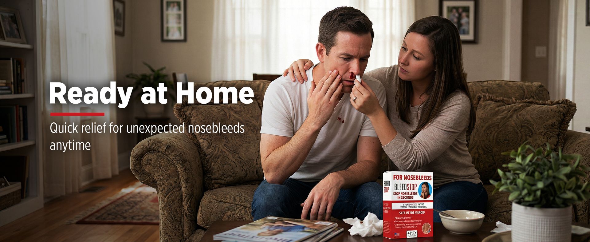 BleedStop™ Nosebleed Strips – Fast Acting Blood Coagulant Foam Inserts – Helps Clot Blood on Contact – Non-Stinging Sterile Hypoallergenic for Mild to Heavy Nosebleeds