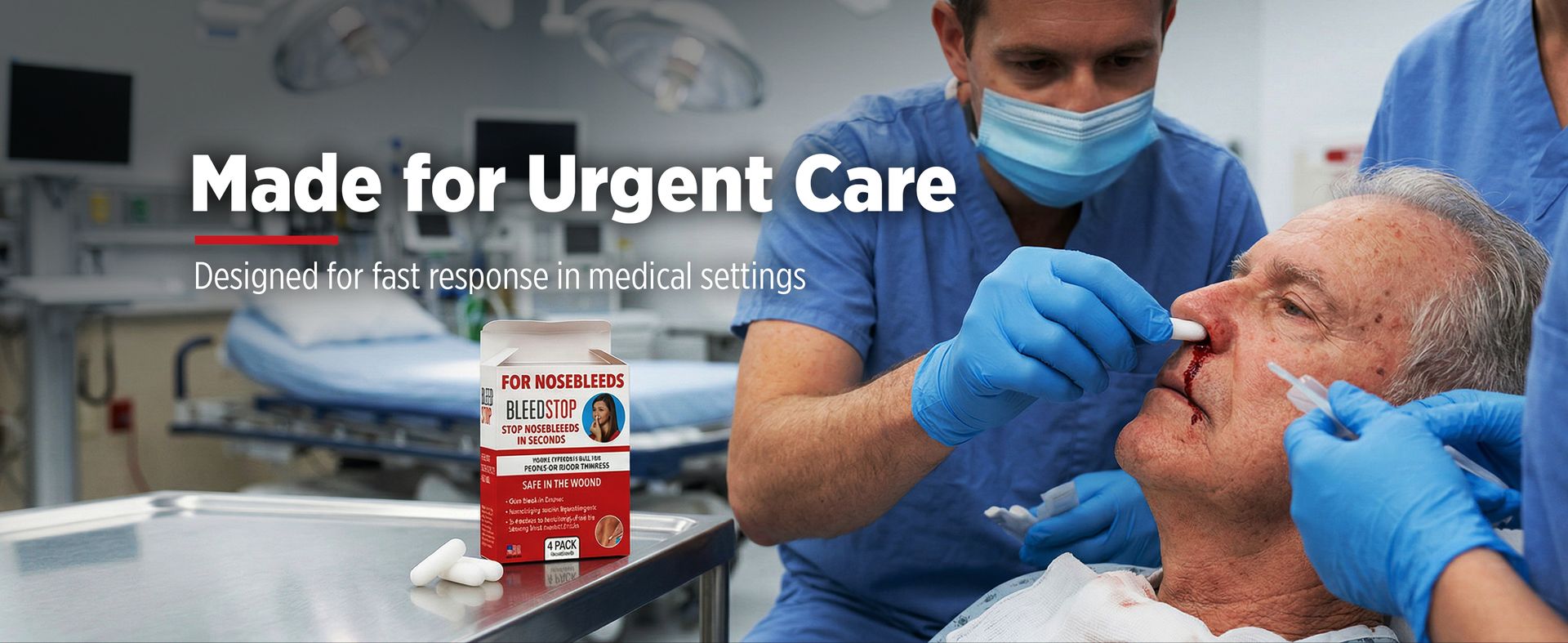 BleedStop™ Nosebleed Strips – Fast Acting Blood Coagulant Foam Inserts – Helps Clot Blood on Contact – Non-Stinging Sterile Hypoallergenic for Mild to Heavy Nosebleeds