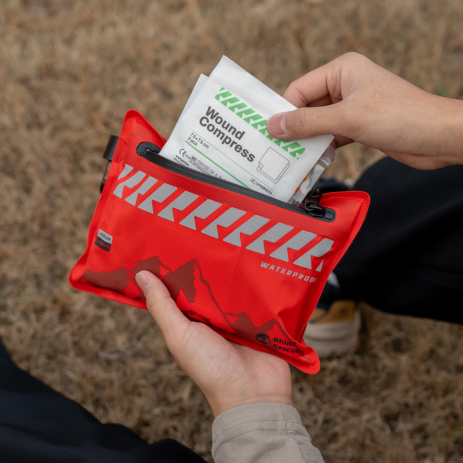 RHINO RESCUE Waterproof First Aid Kit, 114pc Ultralight Compact Gear