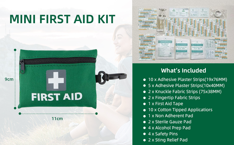 Mini First Aid Kit, 43pcs Premium Small Compact Trauma Medical Kits for Any Emergencies, Ideal for Travel, Car, Home, Office, Vehicle, Camping, Hiking,Boating, Workplace & Outdoor,ARTG Registered in Australia (2Pack)