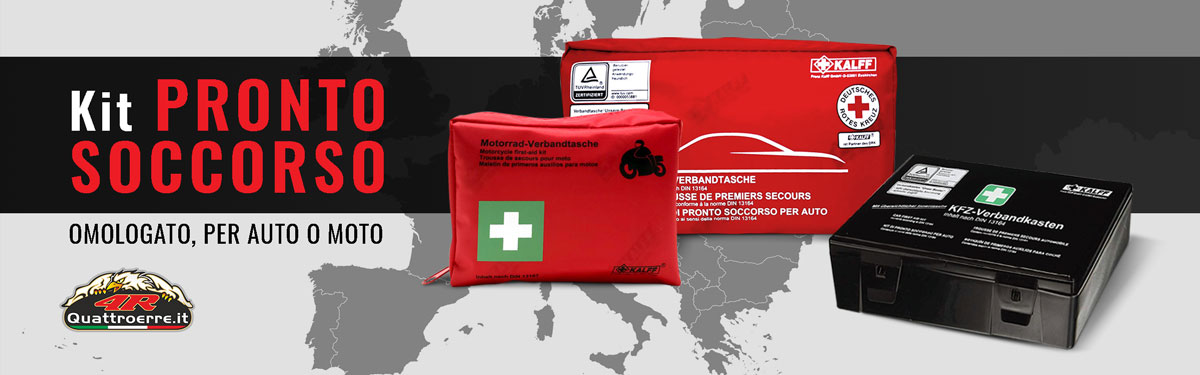 4R Quattroerre.it 16056 Car First Aid Kit Approved DIN 13164, Soft Case, Made in Germany, Complete Equipment for Car, Camper, Van and Vehicles