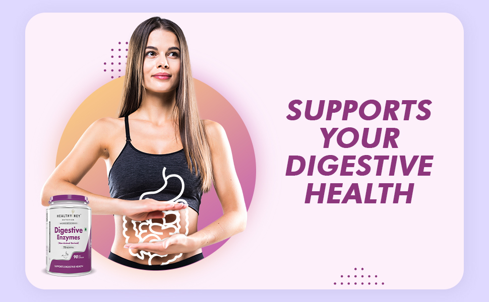 HealthyHey Nutrition Digestive Enzyme - Multi-Enzyme Complex -Support Digestive Health - 90 Vegetable Capsules