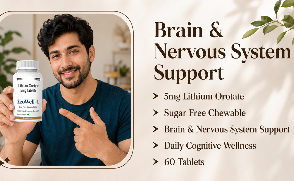 L by LeeWell Lithium Orotate 5mg Tablets, 60 Tablets