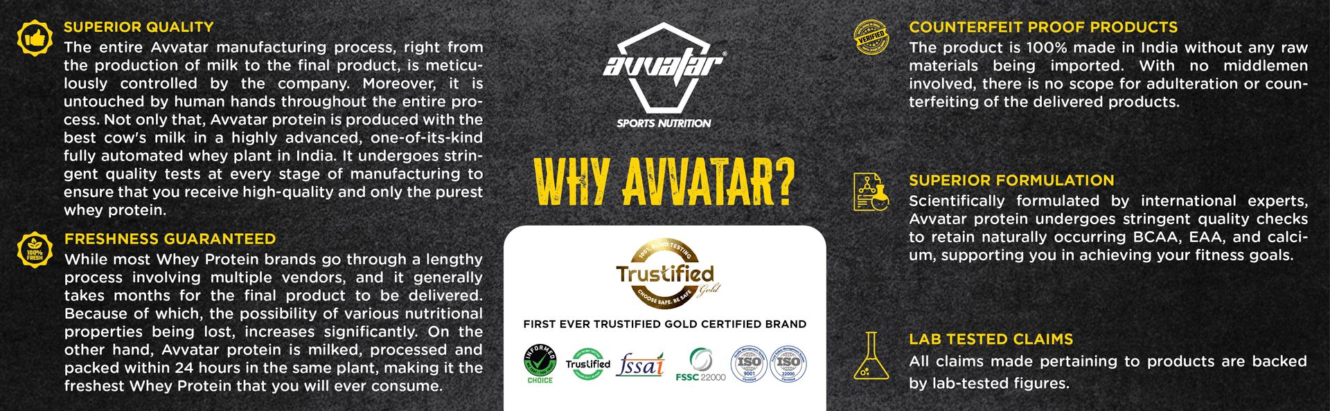 avvatar WHEY PROTEIN | 2Kg | Malai Kulfi Flavour | 28g Protein | 57 Servings | Isolate & Concentrate Blend