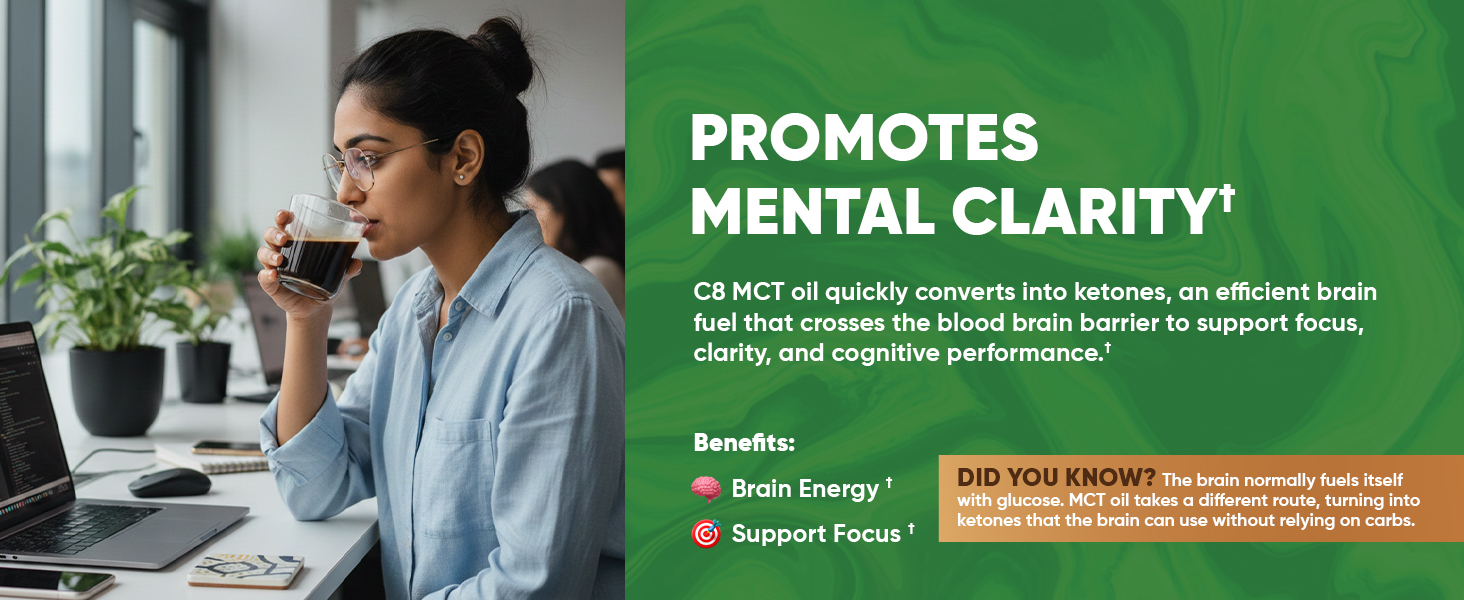 MCT Oil 500ml | Pure C8 & C10 | Keto & Paleo Friendly | Organic | Sourced from Coconuts | Unflavored Oil that helps Supports Brain Function & Instant Energy | Pack of 1