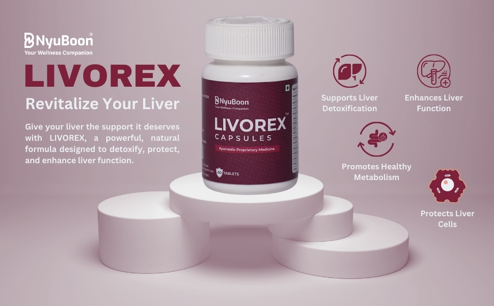 Livorex Capsules - Ayurvedic Supplement for Liver Health Support, 60 Tablets