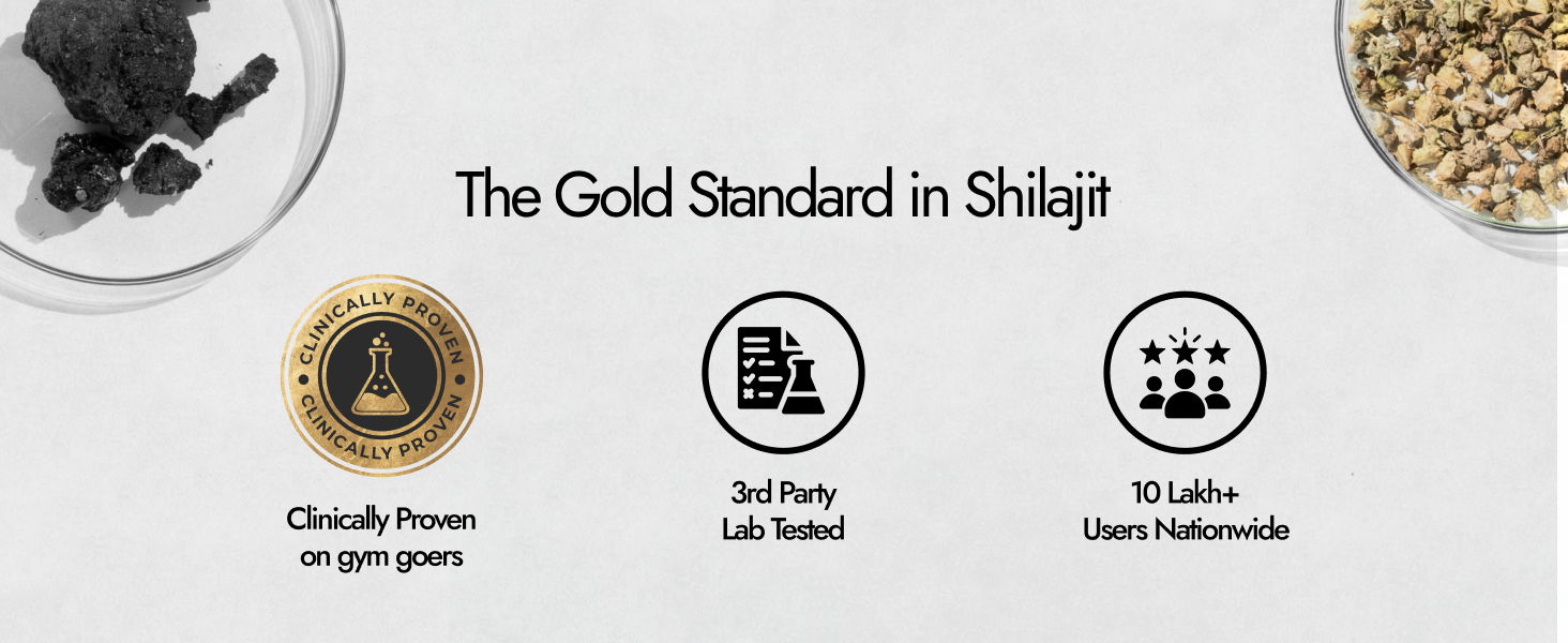 Kapiva Shilajit/Shilajeet Gold Resin - 10g | 500mg/Serving | 20 Servings | Boost Muscle Growth & Stamina | Contains 24 Carat Gold | 100% Ayurvedic