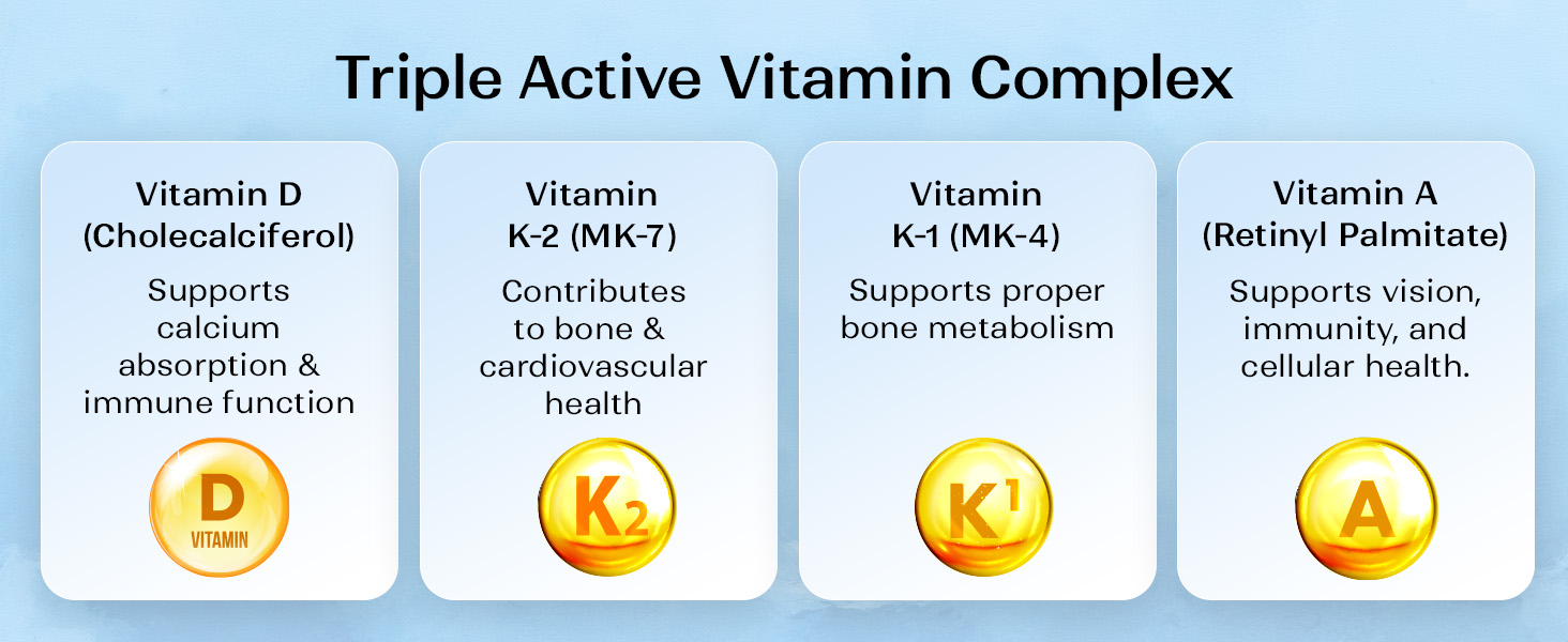 Miduty Vitamin ADK Multivitamin Contains Vitamin A - D3 - K1 - K2 Immunity Booster, Bone Strength, Healthy Heart Vitamin ADK Supplement For Men and Women - 30 Capsules