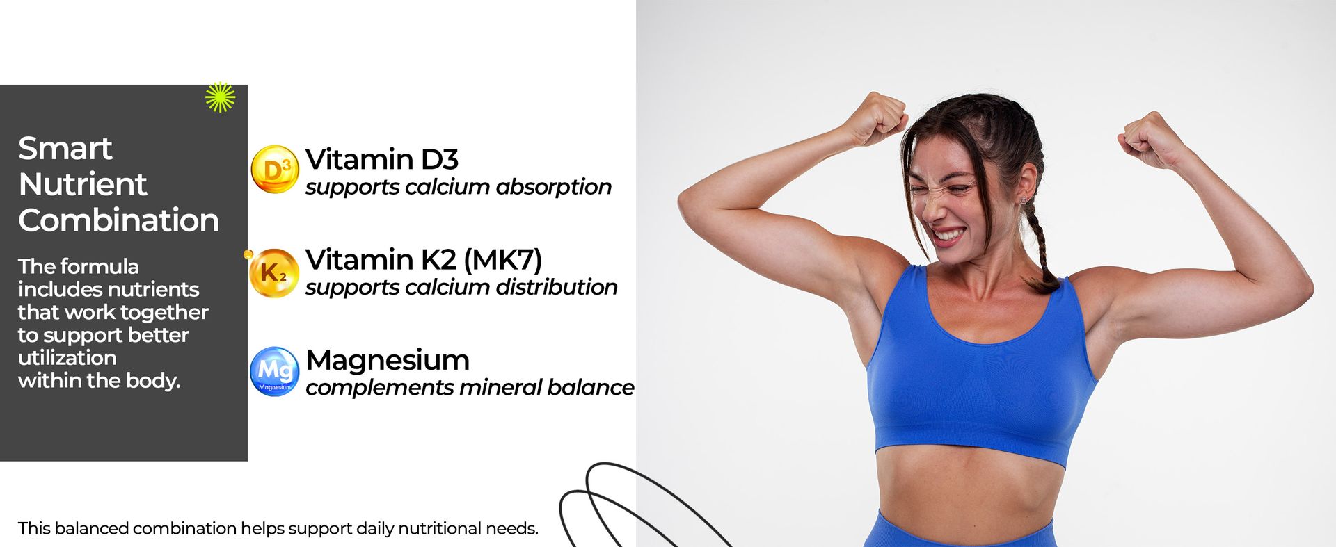 Health Veda Organics Calcium Magnesium Zinc with Vitamin D3, K2 MK7 & B12 | With Cissus Quadrangularis | Supports Strong Bones & Joint Health | 1000mg | 60 Veg Tablets | For Men & Women