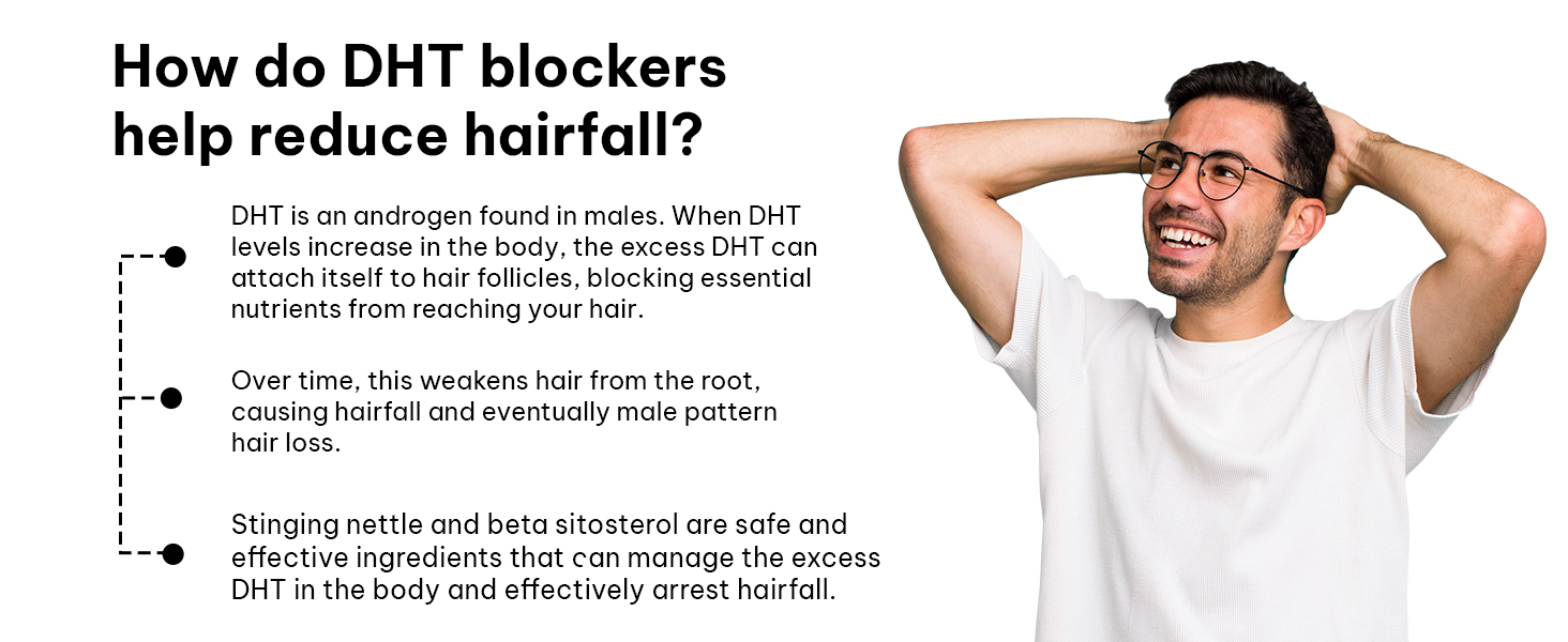 hk vitals DHT Blocker with Biotin, 60 Tablets