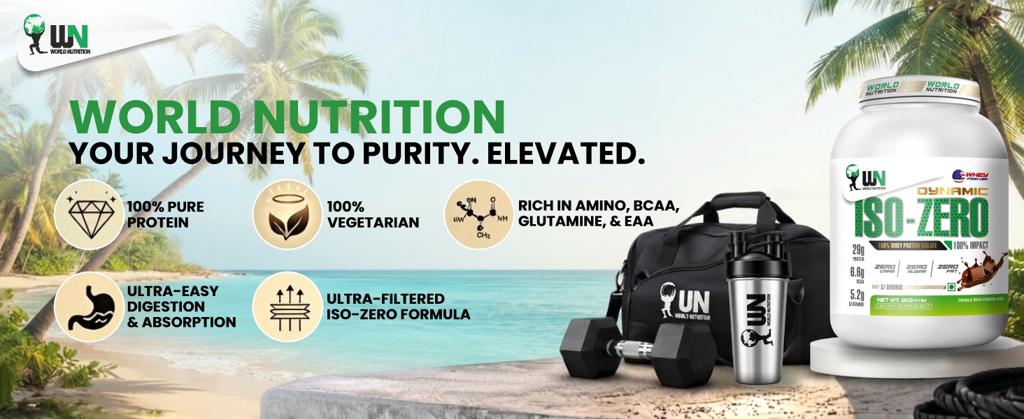 Dynamic ISO-Zero Whey Protein Isolate Powder | 29g Protein, 6.6g BCAA, 5.2g Glutamine | Zero Carb, Zero Sugar | Lean Muscle Building & Post Workout Recovery | Cookies Cream - 1Kg