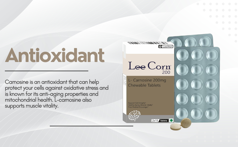 by LeeWell Chewable L Carnosine 200mg | Antioxidant, ADHD, ADD Care, Cognitive Function, Muscle care, Brain & Gut Health Support Supplement -30 tablets Sugar Free