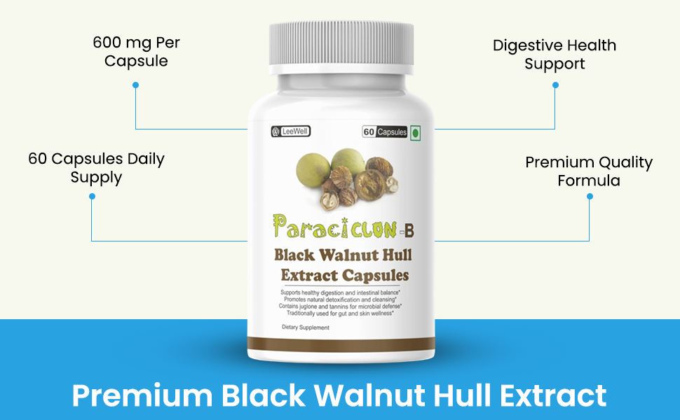 Paraciclon -B Black Walnut Hull Extract 1200mg, 60 Capsules