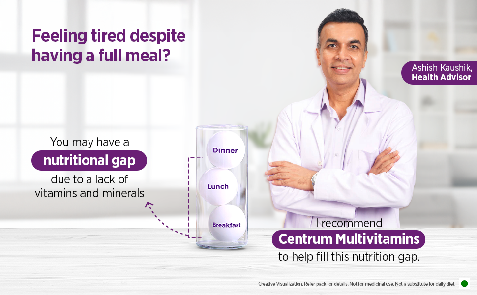 Centrum Women, World's No.1 Multivitamin with Biotin, Vitamin C & 21 vital Nutrients for Overall Health, Radiance, Strong Bones & Immunity (Veg) Pack of 30 Tablets