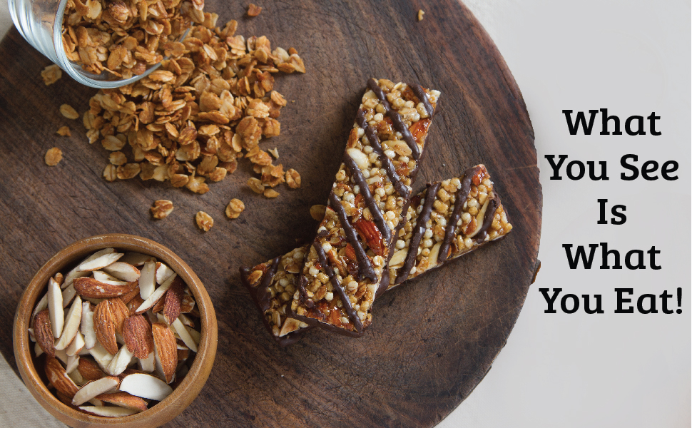 Mojo Bar Energy Bars Choco Almond & Protein | 5g Protein Snack | Made with Whole Grains, Nuts & Fruit | Gluten Free | No Preservatives | Pack of 6 x 32g