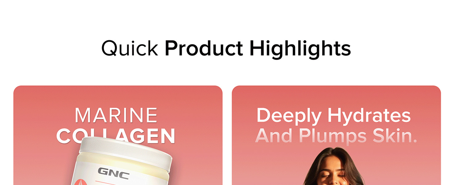 GNC Marine Collagen I India's Only 10g Clinically Proven Collagen (200g) I For Radiant & Youthful Skin|Reduces Fine Lines & Wrinkles|Added Hyaluronic Acid|Biotin & Vitamin C|Lemon Flavour-Powder