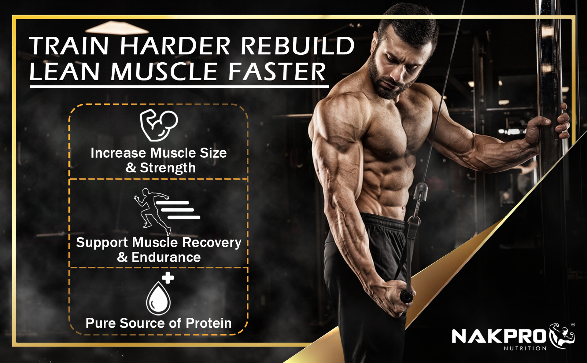 NAKPRO NUTRITION Gold Whey Protein Concentrate & Isolate 1kg Double Rich Chocolate flavour | 25.5g Protein, Trustified Certified