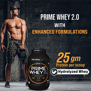 QNT Prime Whey Protein Powder | Coffee, 2 Kg | Triple Blend of Whey Isolate, Concentrate & Hydrolysate | 25g Protein, 5.8g BCAA per Scoop | Best Whey Protein Powder for Men & Women