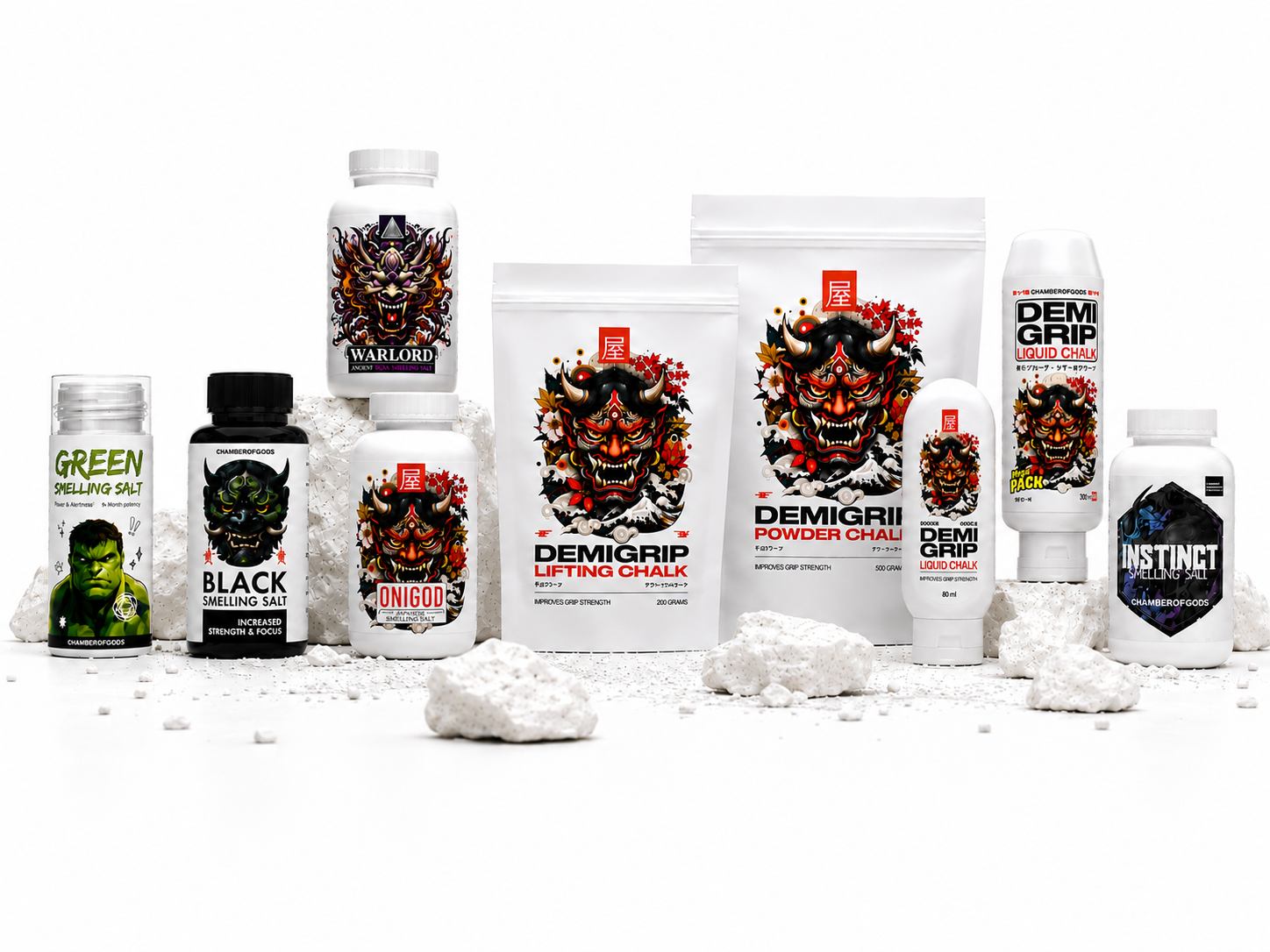 Chamberofgods Onigod Ammonia Smelling Salt for Powerlifting & Gym | Crystal Formula for Heavy Lifts | 4 Month Potency | 40g