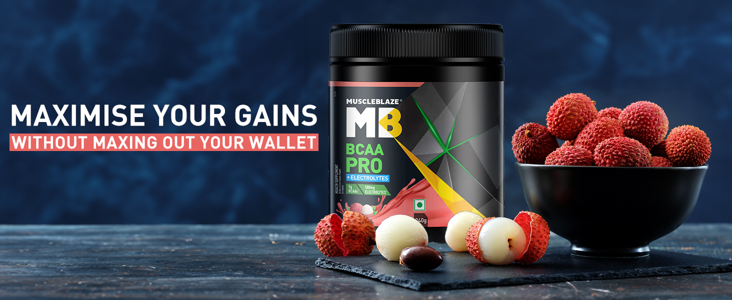 MuscleBlaze BCAA Pro Powder, Litchi,240g