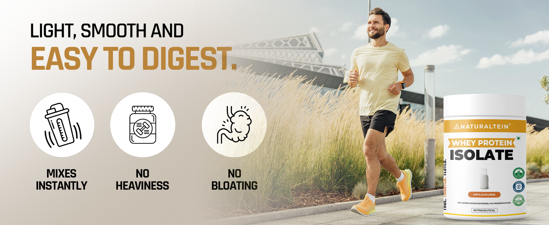 NATURALTEIN Whey Protein Isolate – 300 g | Unflavoured & Natural | 27 g Protein per 30 g Serving | No Artificial Sweeteners | No Adulteration | Fast-Digesting & Light Nutrition