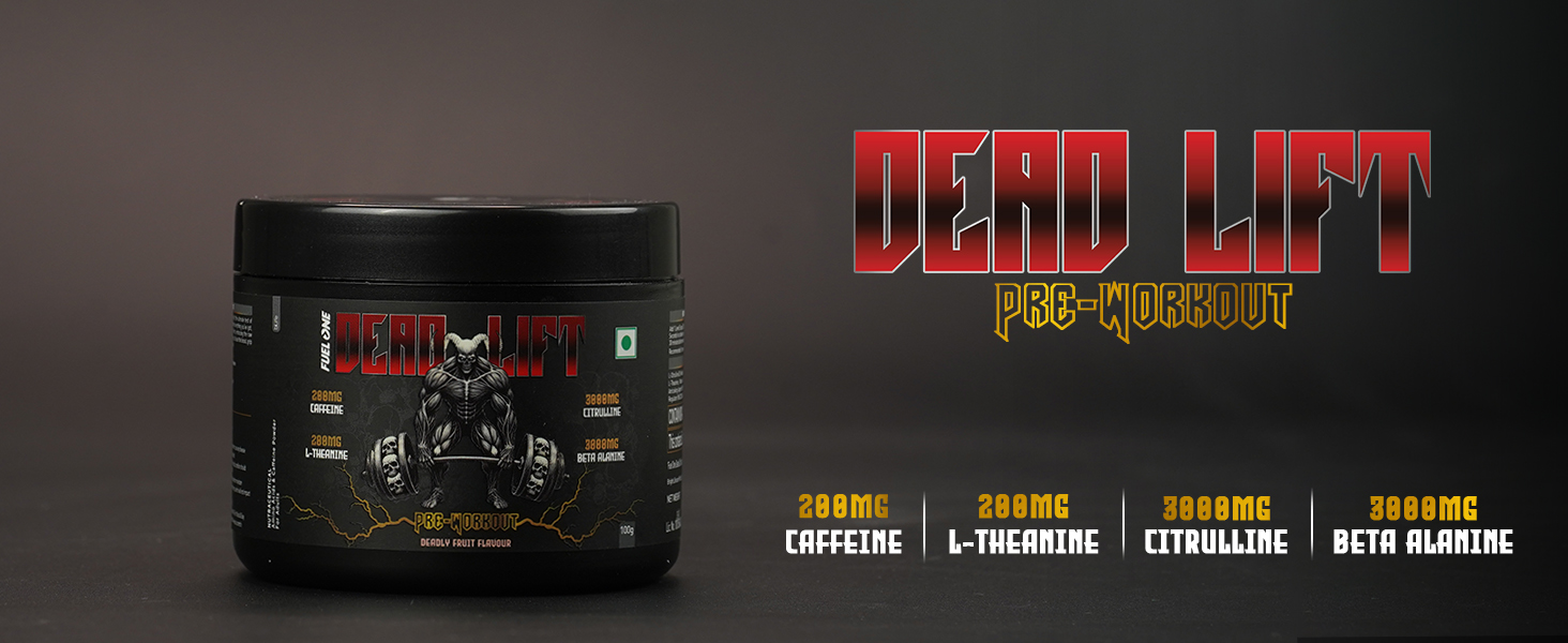 FUELONE Dead-Lift Pre-Workout, Deadly Fruit, 100g