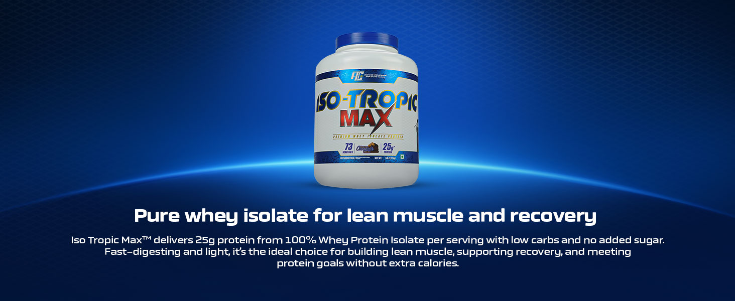 Ronnie Coleman Signature Series Iso-Tropic Max, German Chocolate Cake (73 Servings, 2.27kg / 5lbs) | Premium Whey Isolate Protein Powder