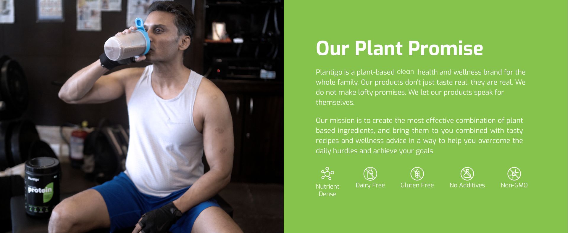 Plantigo Clean Protein Powder Men & Women | 24g Plant Protein, 4.4g BCAA, 2g Leucine, 4g Fiber | No Sugar, No Dairy, No Preservatives | 4x Fast Digest, Stress & Muscle Recovery | Swiss Chocolate 500g