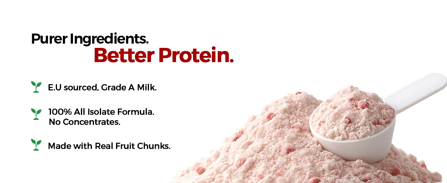 Neulife Super Isolate Whey Protein 450 g | Max Absorption Protein Shake with Patented Ketofuel MCTs | Strawberries & Crème with Real Fruit