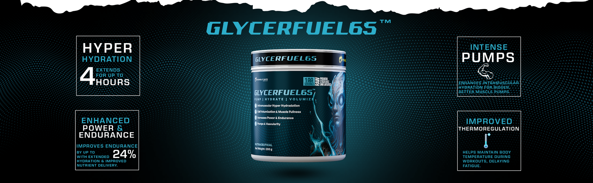 MSHIED SUPS GlycerFuel-65 | 2000mg HydroPrime (Unflavoured, 200g)