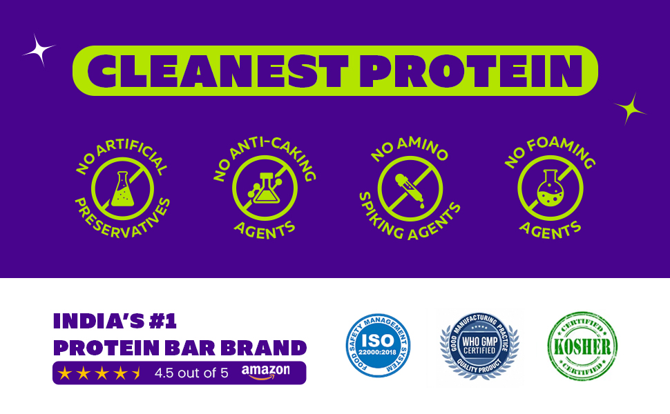Yogabar ProClean Whey Protein Concentrate 1kg | 27g Protein per Serve | Unflavoured Whey Protein Powder | Clean & Light | Patented & Clinically Tested Pro-Absorb Blend