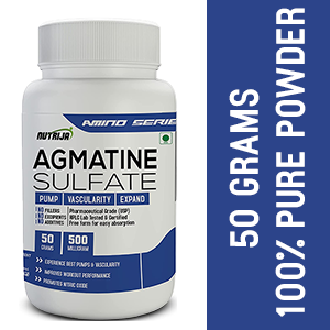 NutriJa Agmatine Sulfate Powder - 50 Grams | 100 Servings | Boost Nitric Oxide, Muscle Pump & Strength