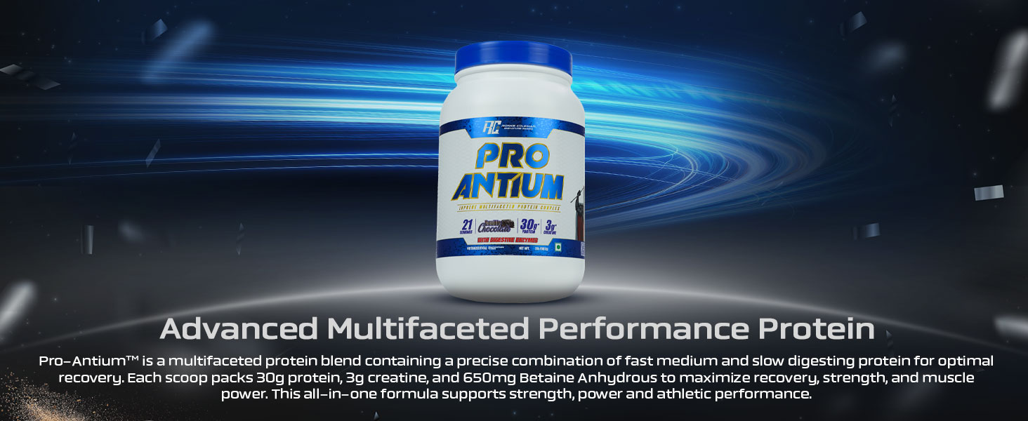 Ronnie Coleman Signature Series Pro-Antium Whey Protein, Double Chocolate (21 Servings, 907g / 2lbs) | Supreme Multifaceted Protein Complex