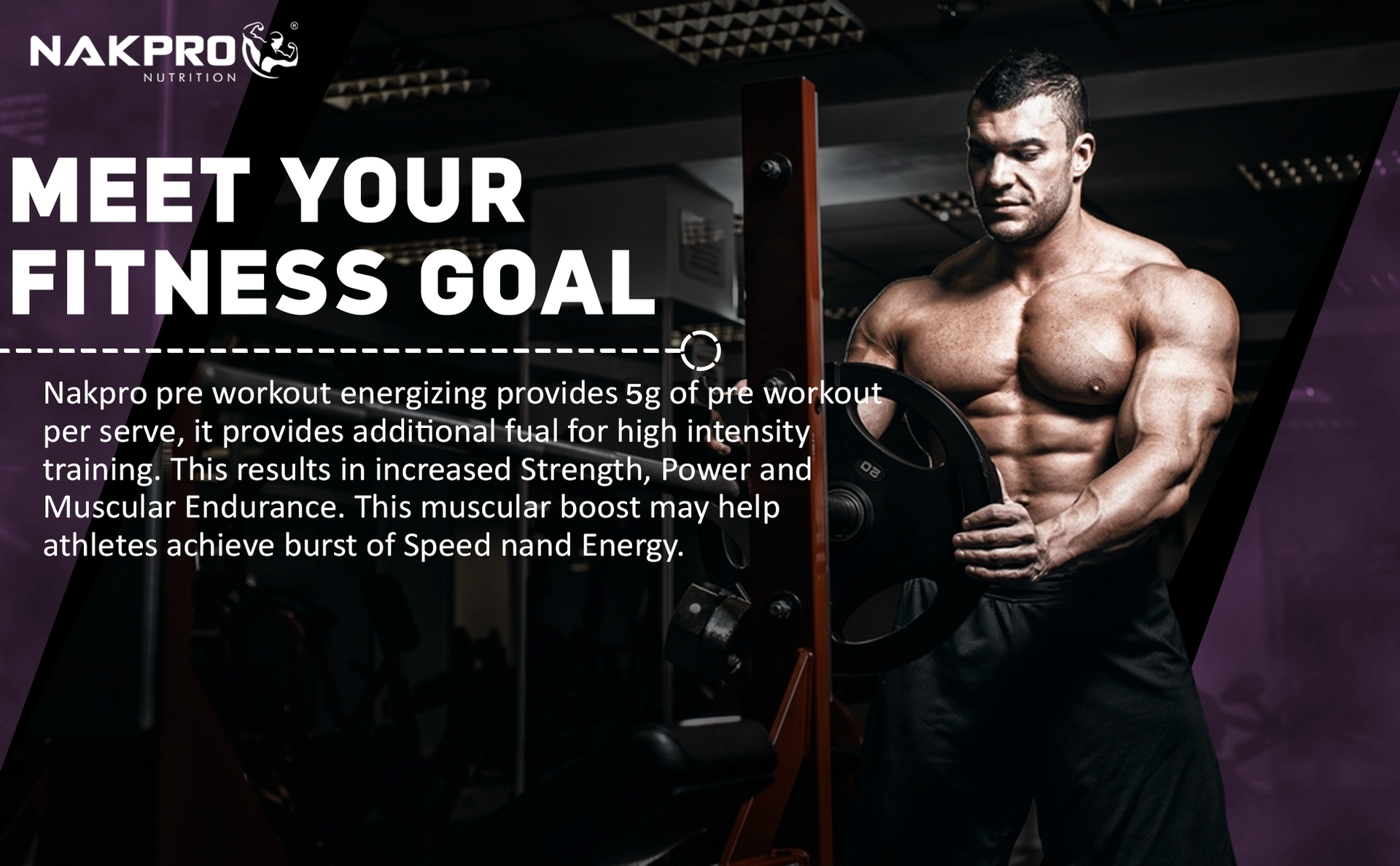 Nakpro Pre Workout Supplement with 100mg Caffeine, 1200mg Creatine Monohydrate and 1200mg Citrulline | Helps in Lean Muscle Building, Improves Workout Performance - 20 Servings (Tangy Orange, 100g)