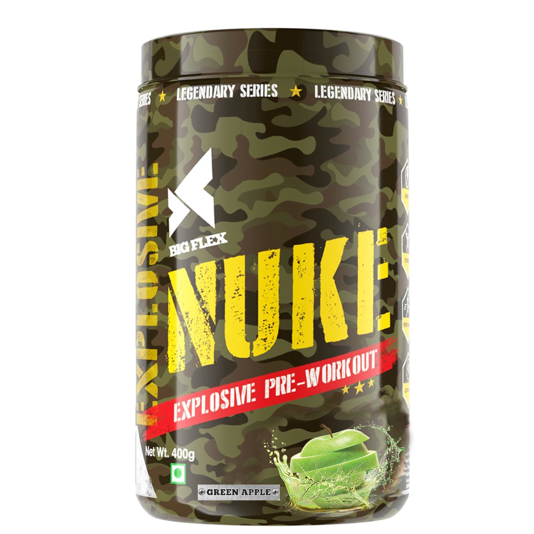 Bigflex Nuke Pre Workout Powder| 33 Servings |Energy Booster| (Guava, 400 gm)