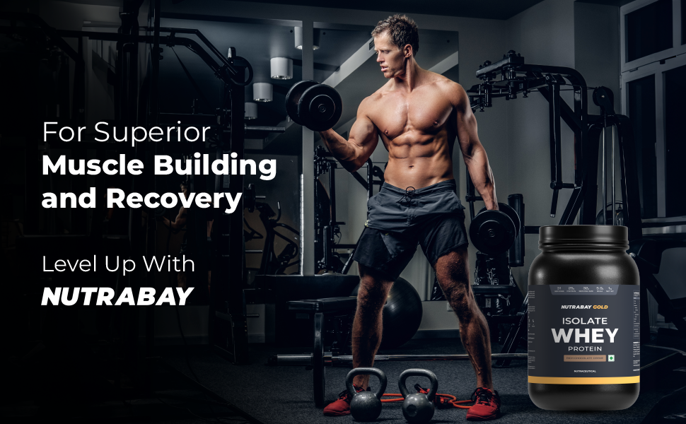 Nutrabay Gold Whey Protein Isolate Powder 26g Protein, 6.2g BCAA per Serving, Easy to Digest, NABL Lab Tested – Muscle Growth & Recovery – 1kg, Cold Coffee|100% Authentic Clean Protein
