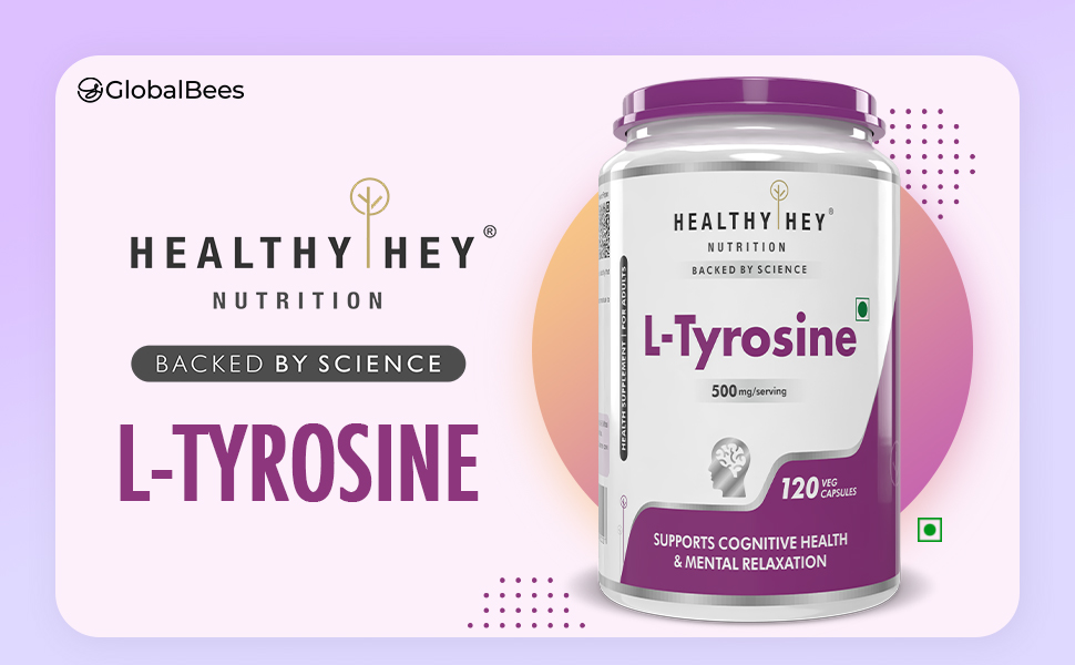 HealthyHey Nutrition L-Tyrosine -Pack of 120 Capsules