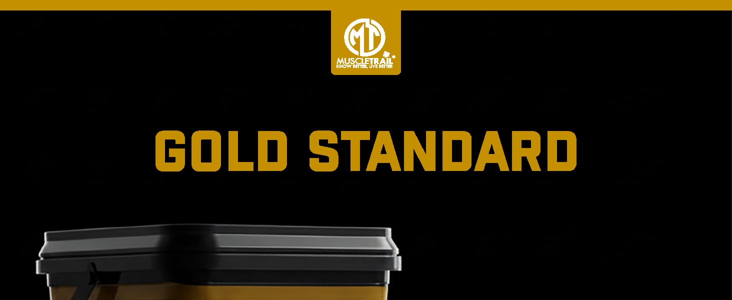 MuscleTrail Gold Standard Series, 60 Pouches, Low Carb & Fat, 24G Natural Whey Protein Powder, Shaker Inside (1.86Kg, dutch chocolate)