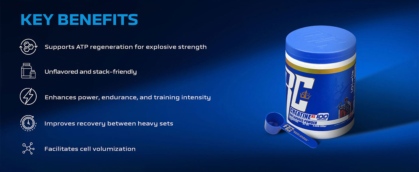 Ronnie Coleman Signature Series Creatine XS, Unflavoured (100 Servings, 300g / 0.66lbs)