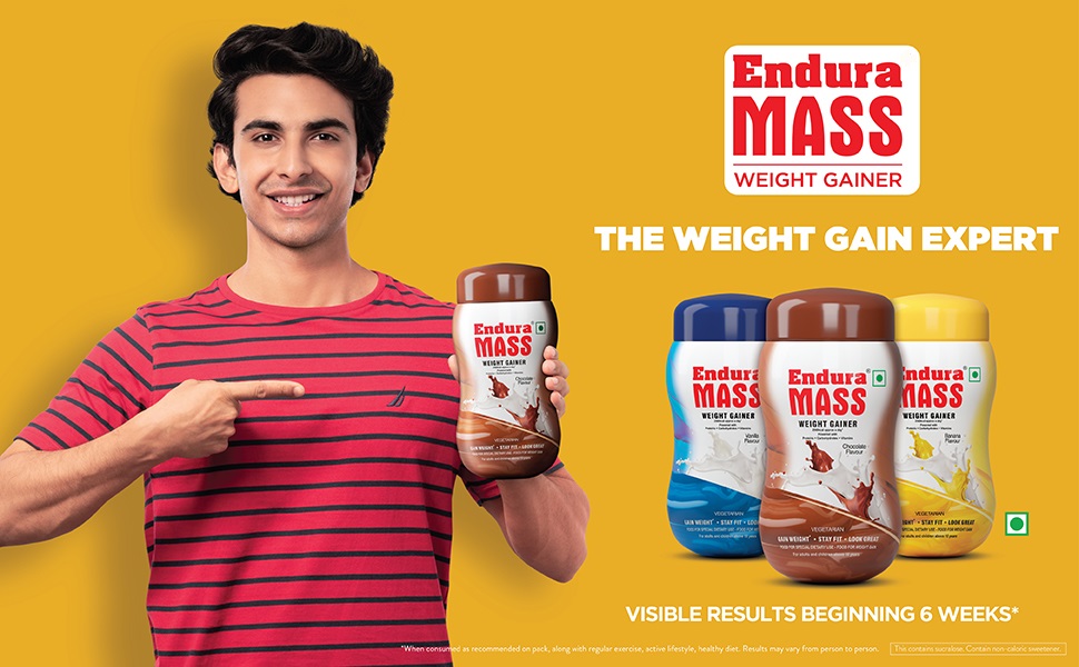 Endura Mass Weight Gainer 1000 g Vanilla Flavour | Unique blend of 3 sources of protein, carbs, vitamins & essential minerals | Ideal for Children above 10 years, men, women & athletes.