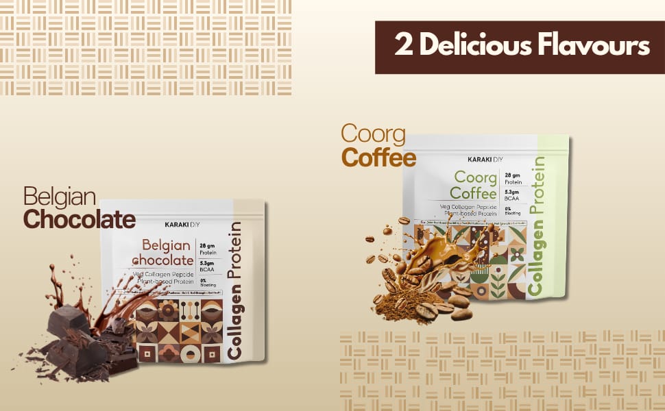 Vegan Collagen Protein Powder | Coorg Coffee - Classic Flavour | Pack of 1 x 675g | 15 Days Supply | 28g Protein per Serving | 6000mg Collagen Peptides, BCAA & Essential Amino Acids | UNISEX