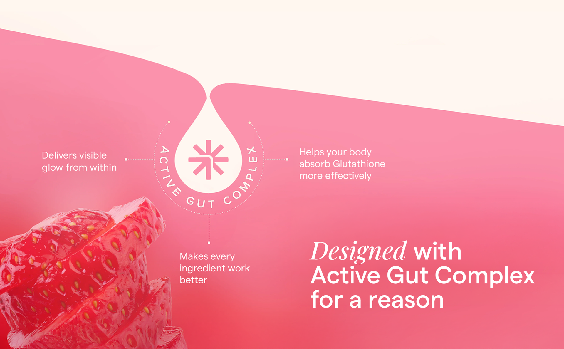 The Good Bug Gluta Glow Effervescent Tablets for Skin Glow | 30 Tablets | 500 mg L-Glutathione, Vitamin C, Hyaluronic Acid For Radiant Skin & Anti-Pigmentation | Strawberry Lemon | No Added Sugar