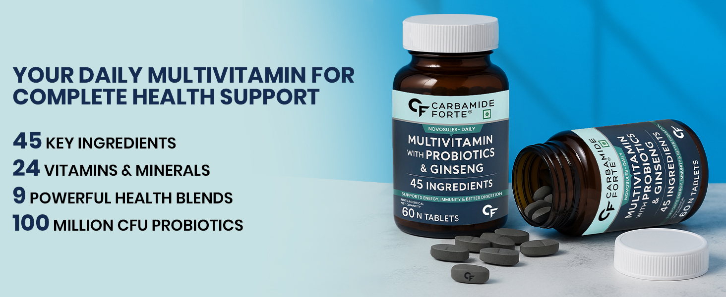 Carbamide Forte Multivitamin Tablet for Men Gym | Multi vitamin Tablet for Men | Multi Vitamin for Mens for Daily Immunity & Energy Support | 60 Tablets