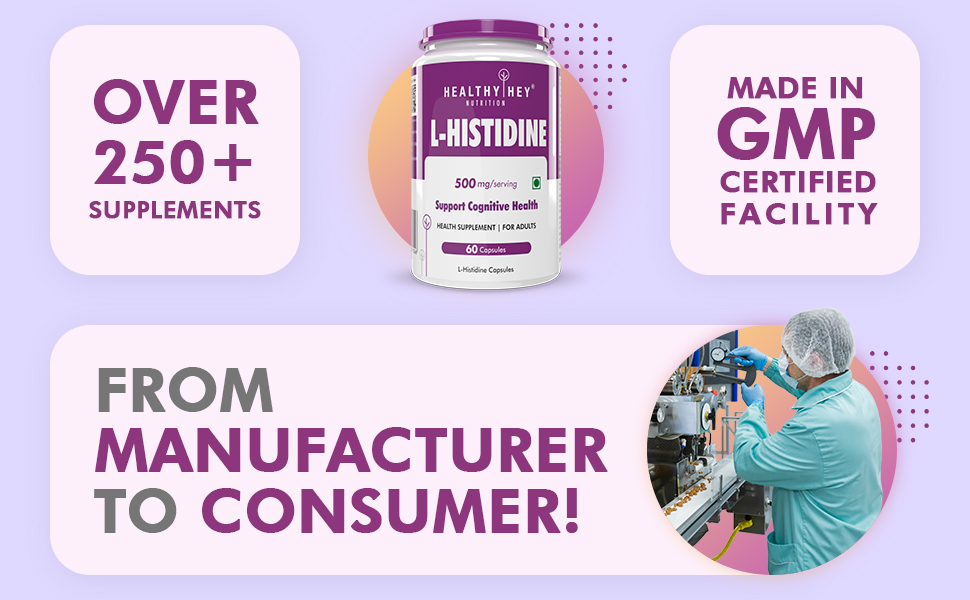 HealthyHey Nutrition L-Histidine 60 Capsules
