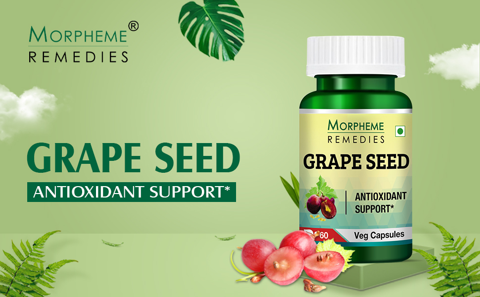 Morpheme Remedies Grape Seed Extract 500 mg - 60 Veg Capsules