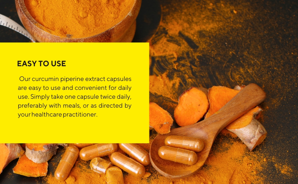 Grenera Curcumin Piperine Extract Capsules 1100 mg | Non GMO, Gluten Free