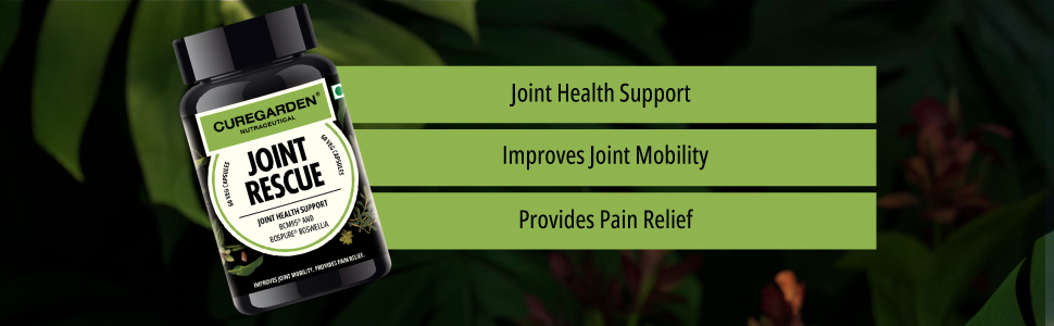 Curegarden Joint Rescue Curcumin & Boswellia Joint Pain Support,30 Capsules
